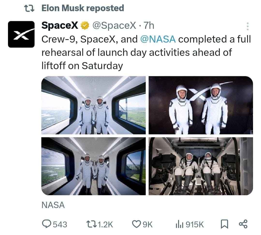 Reposted on Elon Musk's page