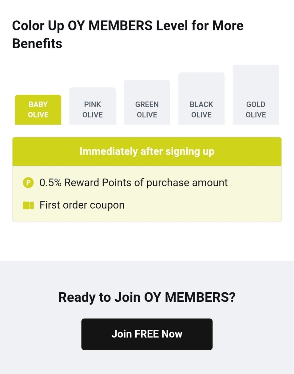 Reward points program example