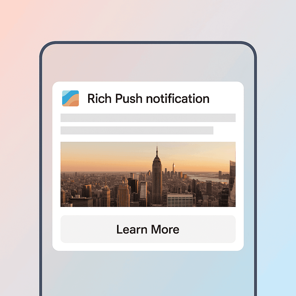 Rich push notification example