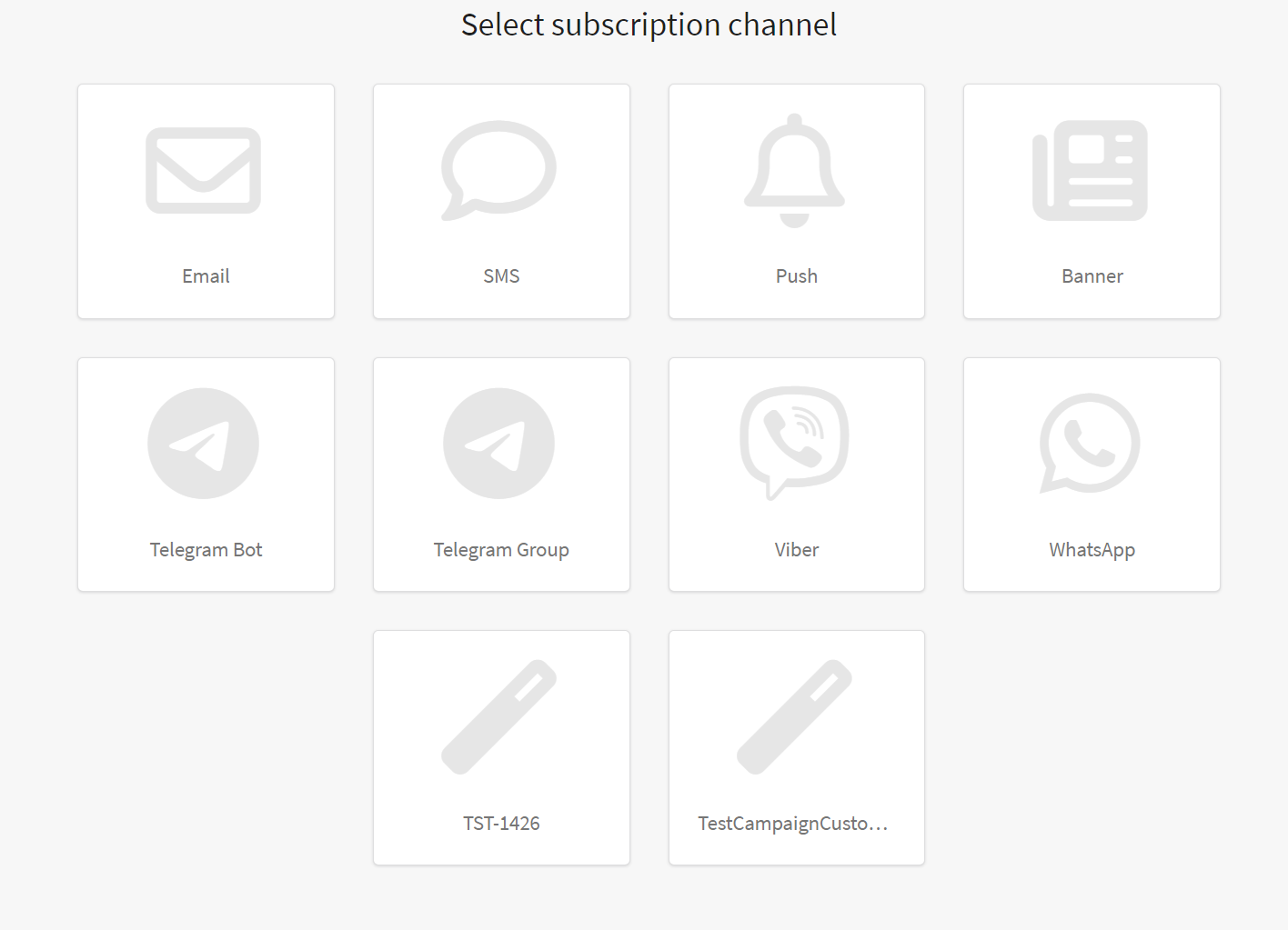 Select channel