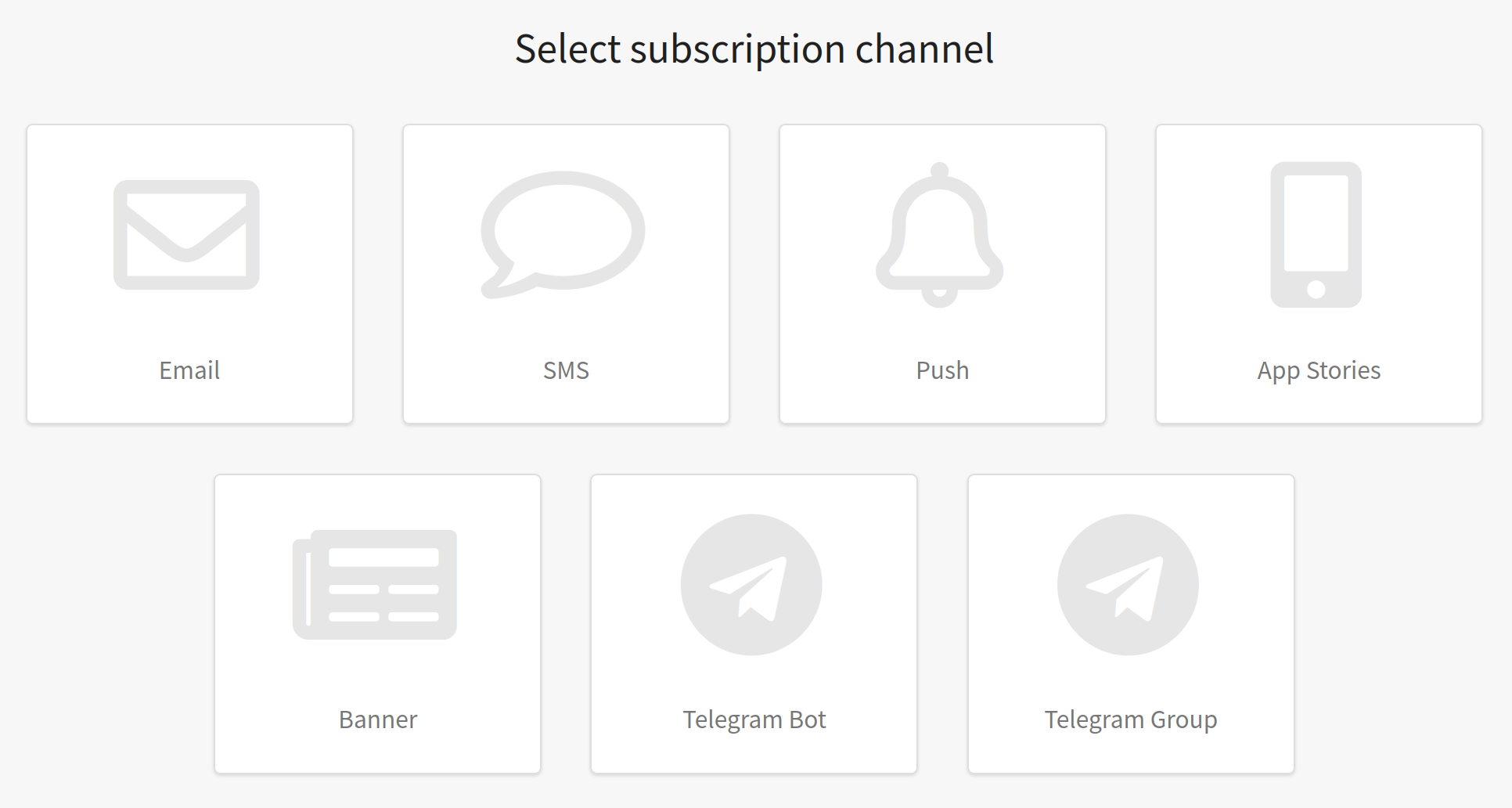 Subscription channel