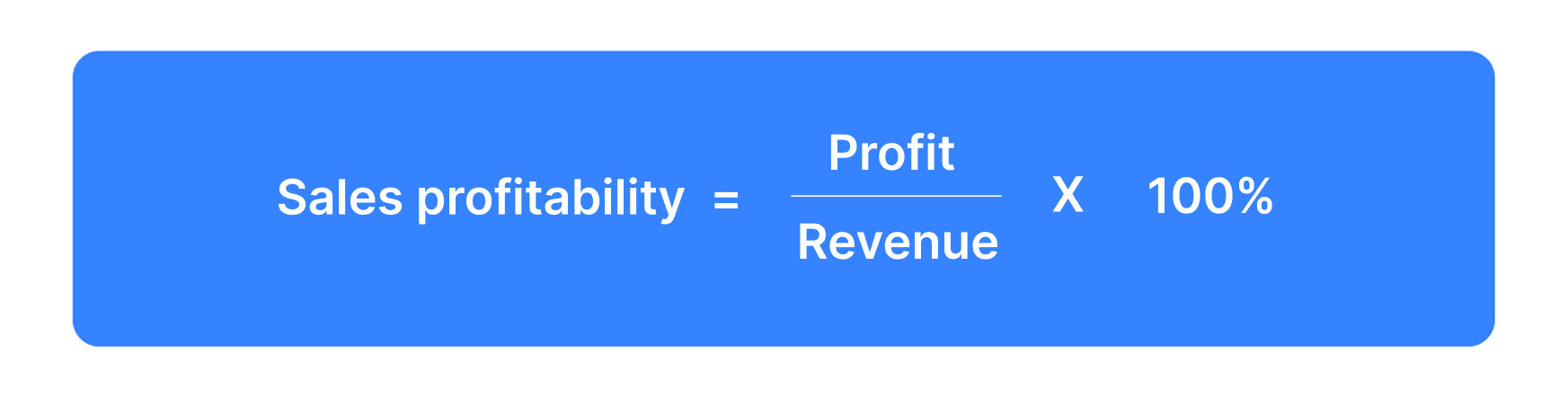 Sales profitability formula