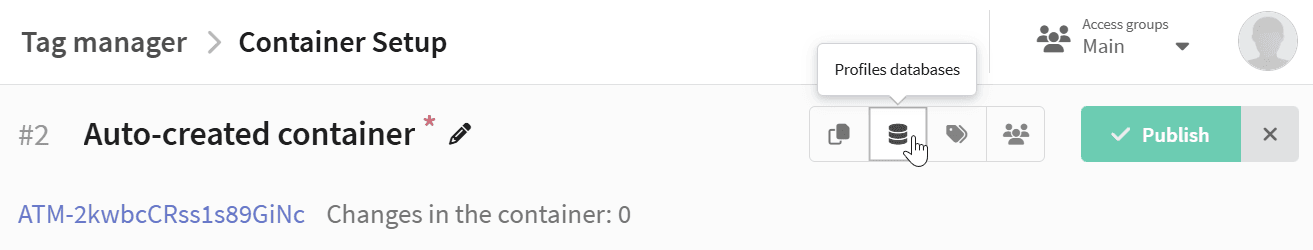 Edit container