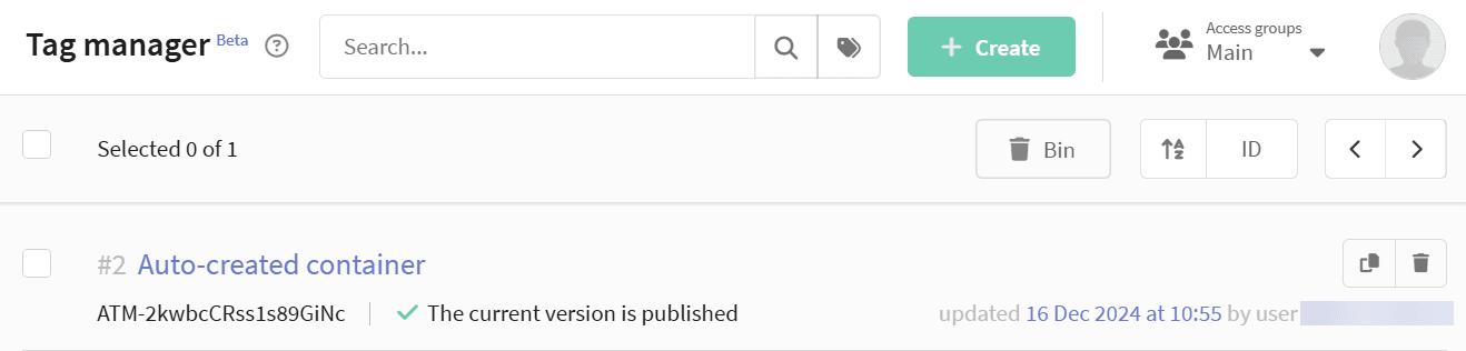 Start working with tag manager