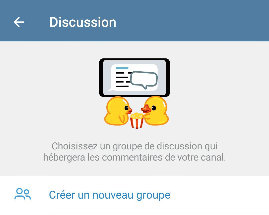 Ajouter une discussion à un canal Telegram
