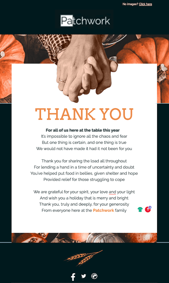 Example of thank you for work email to an employee
