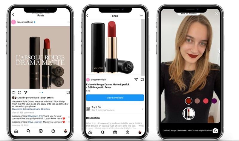 For example, L’Oreal has a virtual try on service within their app