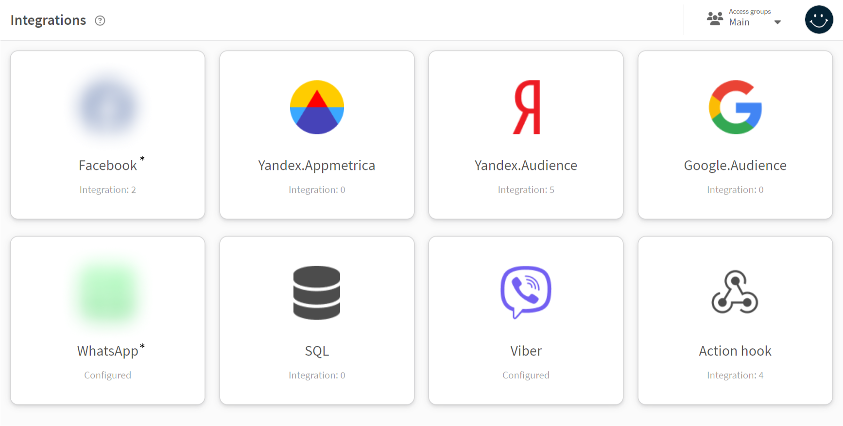 Intégrations avec d'autres services de Altcraft Platform
