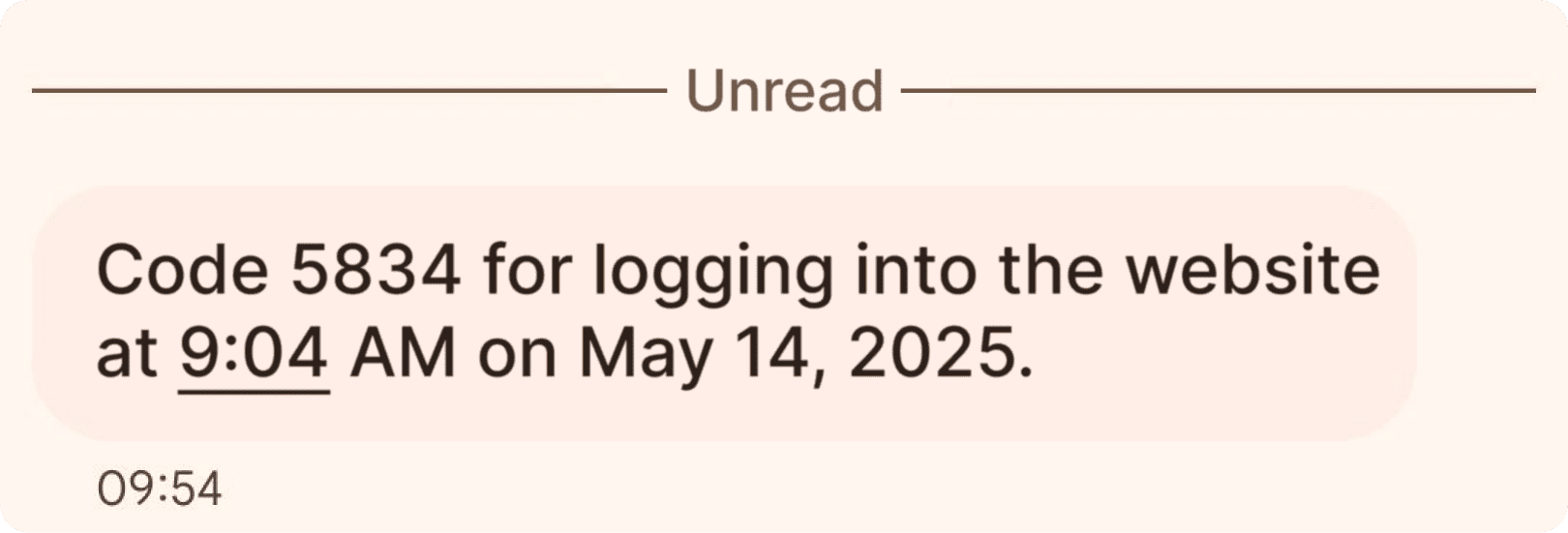 Two-step authentication via SMS