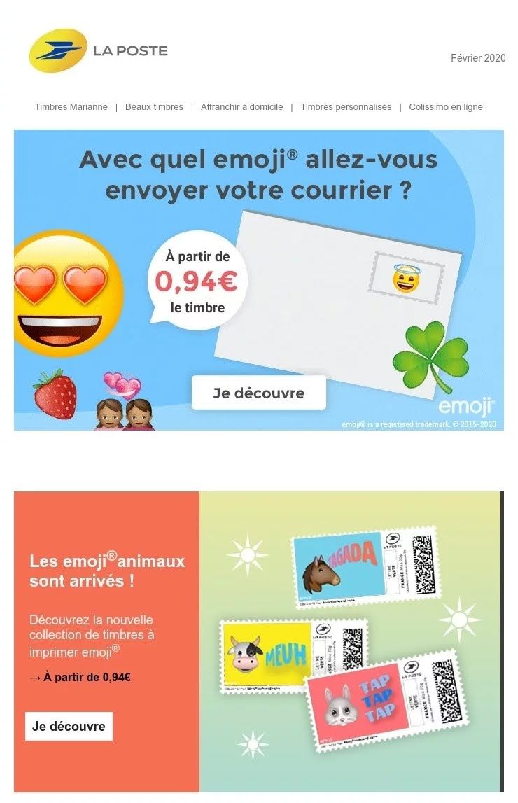 E-mails d'information sur le lancement de produits