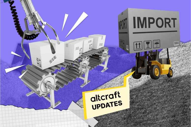 Mises à jour Altcraft : import produits et intégration MTS