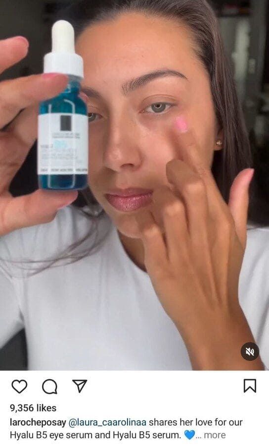 La Roche Posay posted a video review from a customer