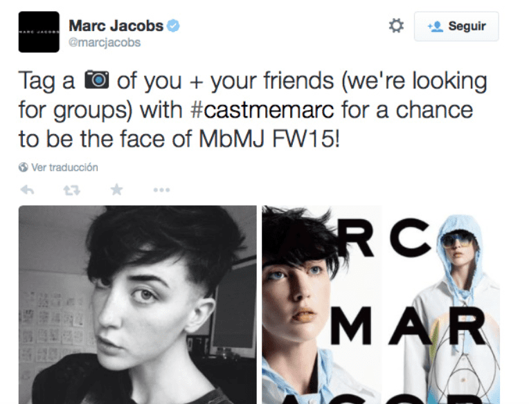 Marc Jacobs encourages fans to post photos