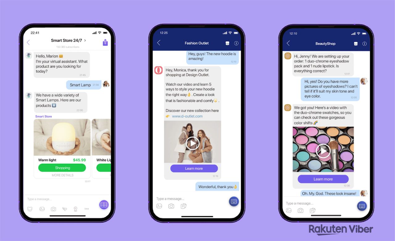 Exemple de message vidéo à Viber