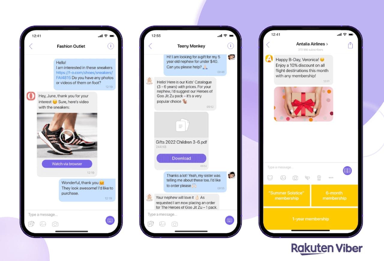 Exemple de personnalisation dans Viber